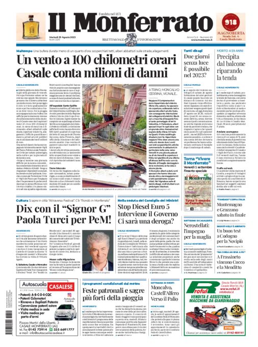 Il Monferrato - Edizione 63 del 29/08/2023